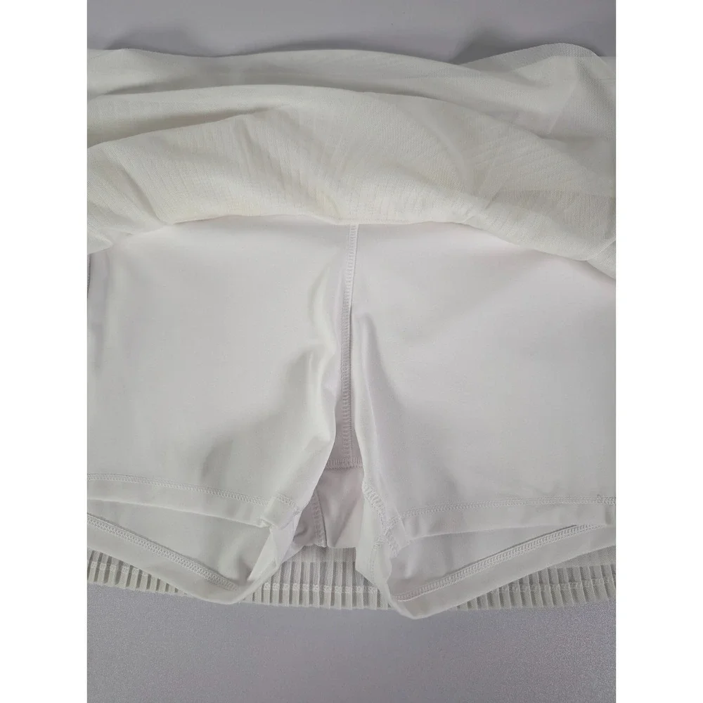 IBKUL Skort Women's‎ Large White Pleated Lined Mesh UPF 50+ Tennis Golf Skirt